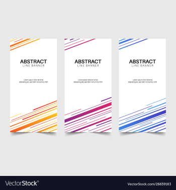 Abstract line banner vector image Abstract line banner vector image