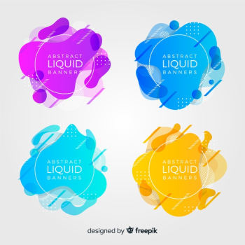 Abstract liquid banners