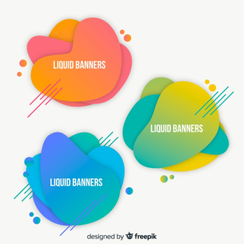 Abstract liquid banners Abstract liquid banners