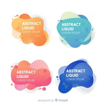 Abstract liquid banners Abstract liquid banners