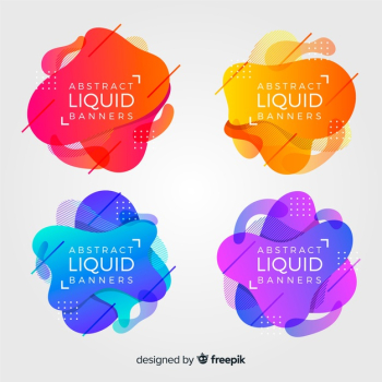 Abstract liquid banners