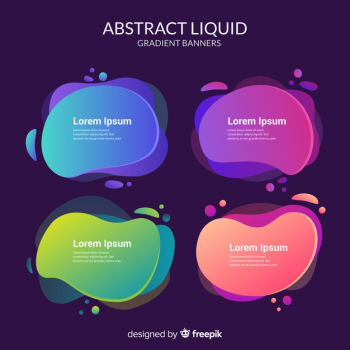 Abstract liquid banners