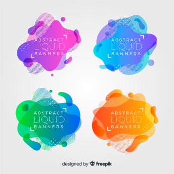 Abstract liquid banners Abstract liquid banners