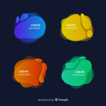 Abstract liquid banners Free Vector Abstract liquid banners Free Vector