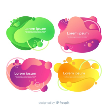 Abstract liquid shape banner set Abstract liquid shape banner set