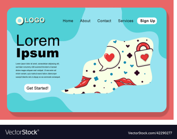 abstract lovely icons landing page design abstract lovely icons landing page design