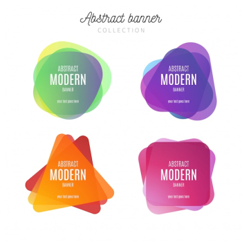 Abstract modern banner collection Abstract modern banner collection