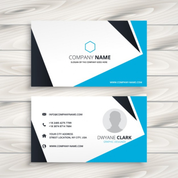 Abstract modern business card Free Vector