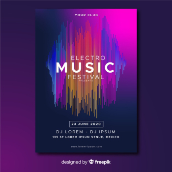 Abstract music festival poster template Free Vector Abstract music festival poster template Free Vector