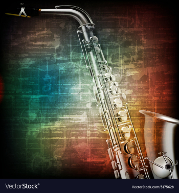 Abstract music grunge vintage background with vector image