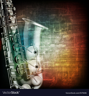 Abstract music grunge vintage background with vector image