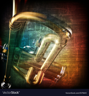 Abstract music grunge vintage background with vector image