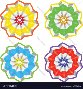 Abstract Paper Flower2 vector image