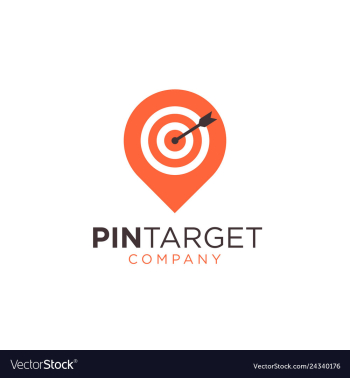 Abstract pin sign symbol logo vector image