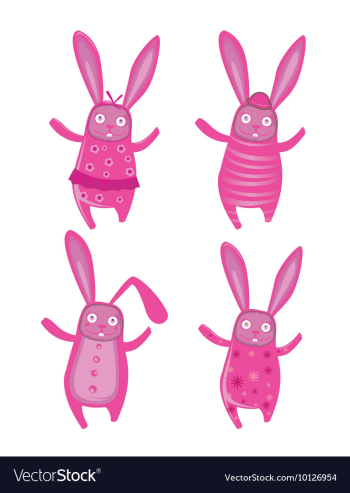 Abstract rabbits vector image Abstract rabbits vector image