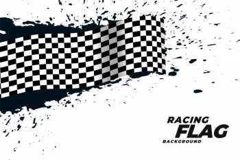 Abstract racing flag grunge background Free Vector