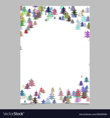 Abstract random seasonal pine tree design vector image Abstract random seasonal pine tree design vector image