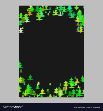 Abstract random seasonal pine tree design vector image Abstract random seasonal pine tree design vector image