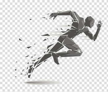 Abstract running man transparent background PNG clipart