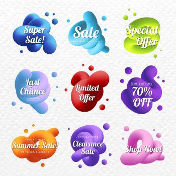 Abstract sale badge, shopping template, | Free PSD Template - rawpixel