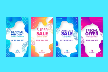 Abstract sale instagram story pack Free Vector Abstract sale instagram story pack Free Vector