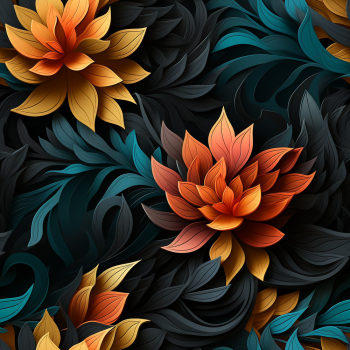 Abstract seamless floral pattern