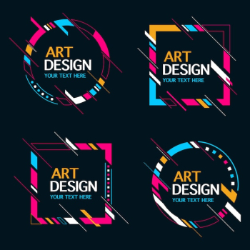 abstract shape banner frame collection abstract shape banner frame collection