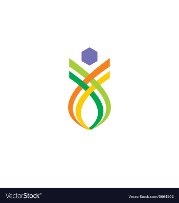 Abstract shape unusual logo vector image Abstract shape unusual logo vector image