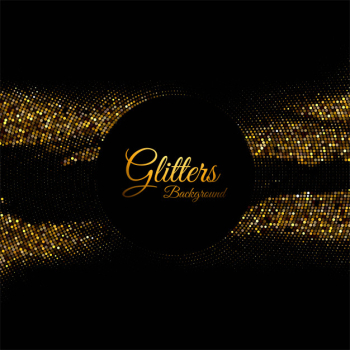 Abstract shiny golden glitters on black background Free Vector Abstract shiny golden glitters on black background Free Vector