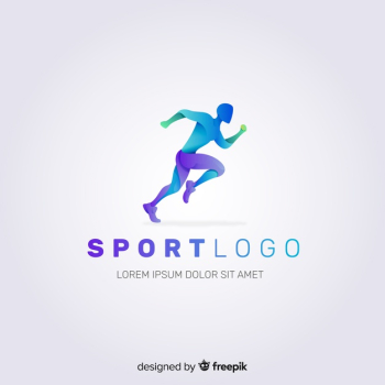 Abstract silhouette sport logo flat design Free Vector Abstract silhouette sport logo flat design Free Vector