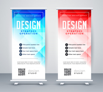 Abstract style business roll up banner template Abstract style business roll up banner template