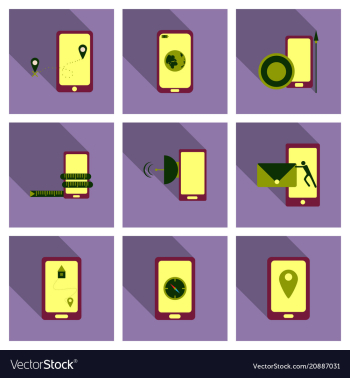 Abstract style modern and vintage mobile gadgets vector image Abstract style modern and vintage mobile gadgets vector image
