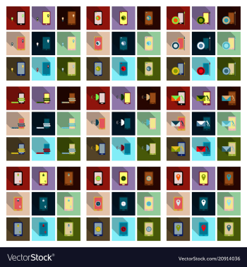 Abstract style modern and vintage mobile gadgets vector image Abstract style modern and vintage mobile gadgets vector image
