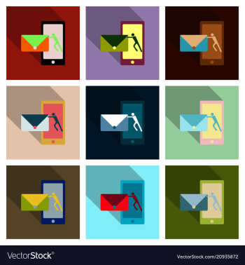 Abstract style modern and vintage mobile gadgets vector image Abstract style modern and vintage mobile gadgets vector image