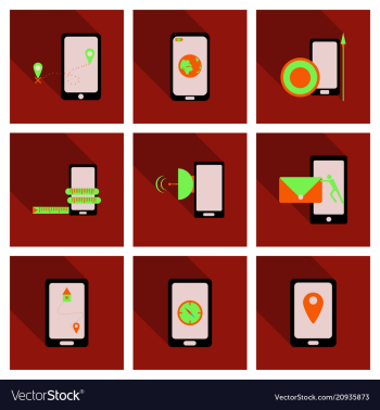 Abstract style modern and vintage mobile gadgets vector image Abstract style modern and vintage mobile gadgets vector image