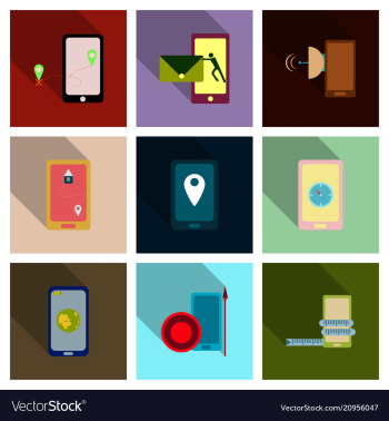 Abstract style modern and vintage mobile gadgets vector image Abstract style modern and vintage mobile gadgets vector image