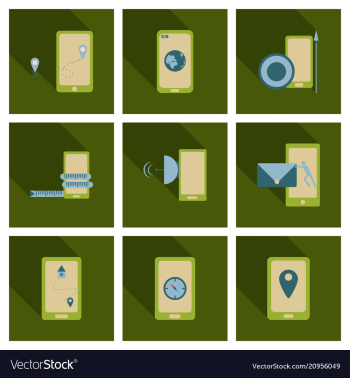 Abstract style modern and vintage mobile gadgets vector image Abstract style modern and vintage mobile gadgets vector image