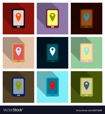 Abstract style modern and vintage mobile gadgets vector image Abstract style modern and vintage mobile gadgets vector image