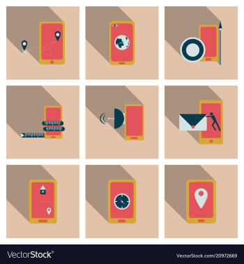 Abstract style modern and vintage mobile gadgets vector image Abstract style modern and vintage mobile gadgets vector image