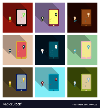 Abstract style modern and vintage mobile gadgets vector image Abstract style modern and vintage mobile gadgets vector image