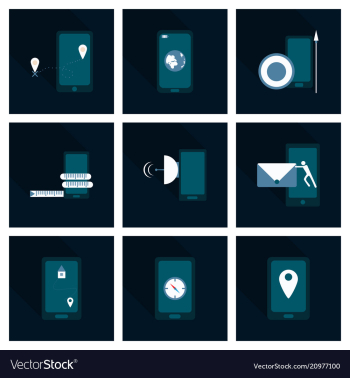 Abstract style modern and vintage mobile gadgets vector image Abstract style modern and vintage mobile gadgets vector image