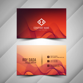 Abstract stylish business card design Free Vector