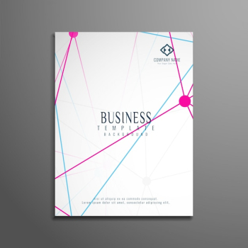 Abstract technological business brochure template