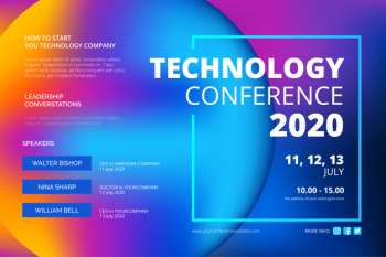 Abstract technology conference template Abstract technology conference template