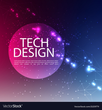 Abstract technology digital hi tech hexagons vector image