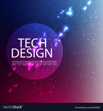 Abstract technology digital hi tech hexagons vector image