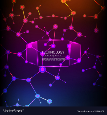 Abstract technology digital hi tech hexagons vector image