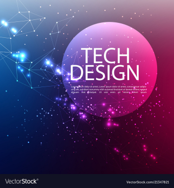 Abstract technology digital hi tech hexagons vector image