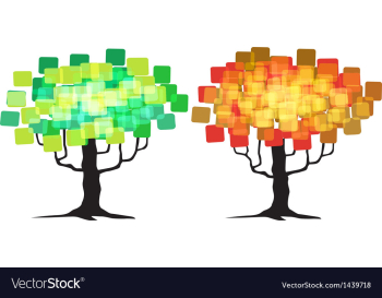 Abstract tree - graphic element - two trees vector image Abstract tree - graphic element - two trees vector image