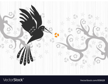 Abstract tree with bird vector image Abstract tree with bird vector image